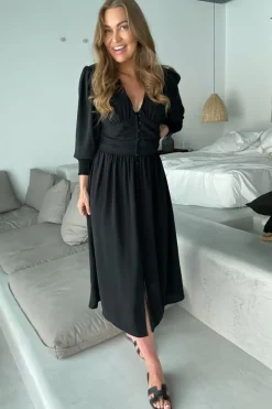 Adelic Long Dress Black