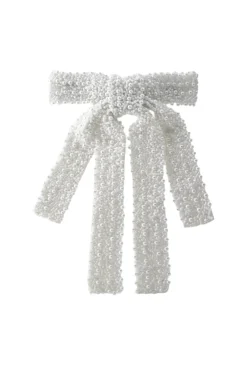 Alba Beaded Bow Off White