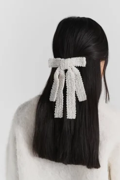 Alba Beaded Bow Off White