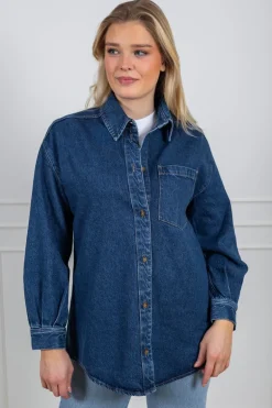 Alex Shirt Washed Dark Blue