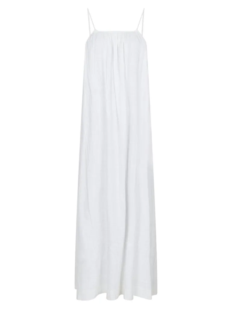 Allie Soft Linen Dress White