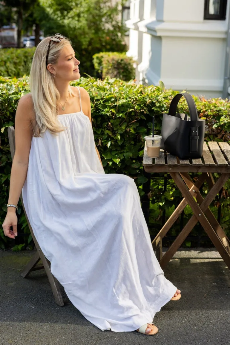 Allie Soft Linen Dress White