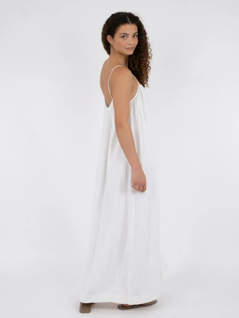 Allie Soft Linen Dress White