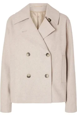 Alma Short Wool Jacket Sandshell Melange