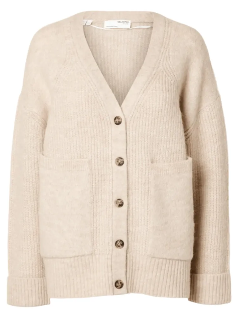 Alva Ls Knit Cardigan Birch Melange