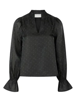 Amara Bedazzled Blouse Black