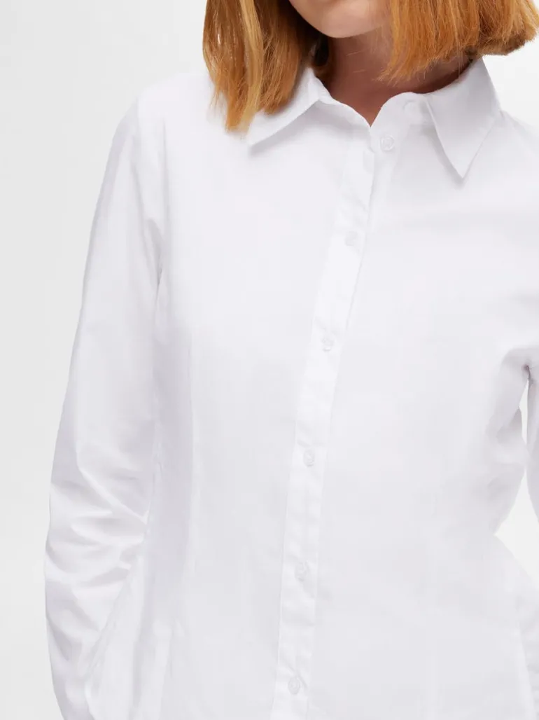 Amira Ls Fitted Shirt Bright White
