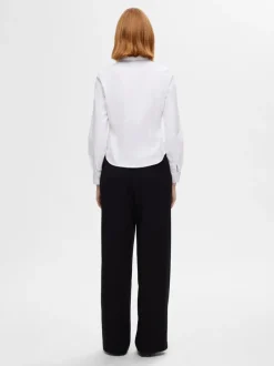 Amira Ls Fitted Shirt Bright White