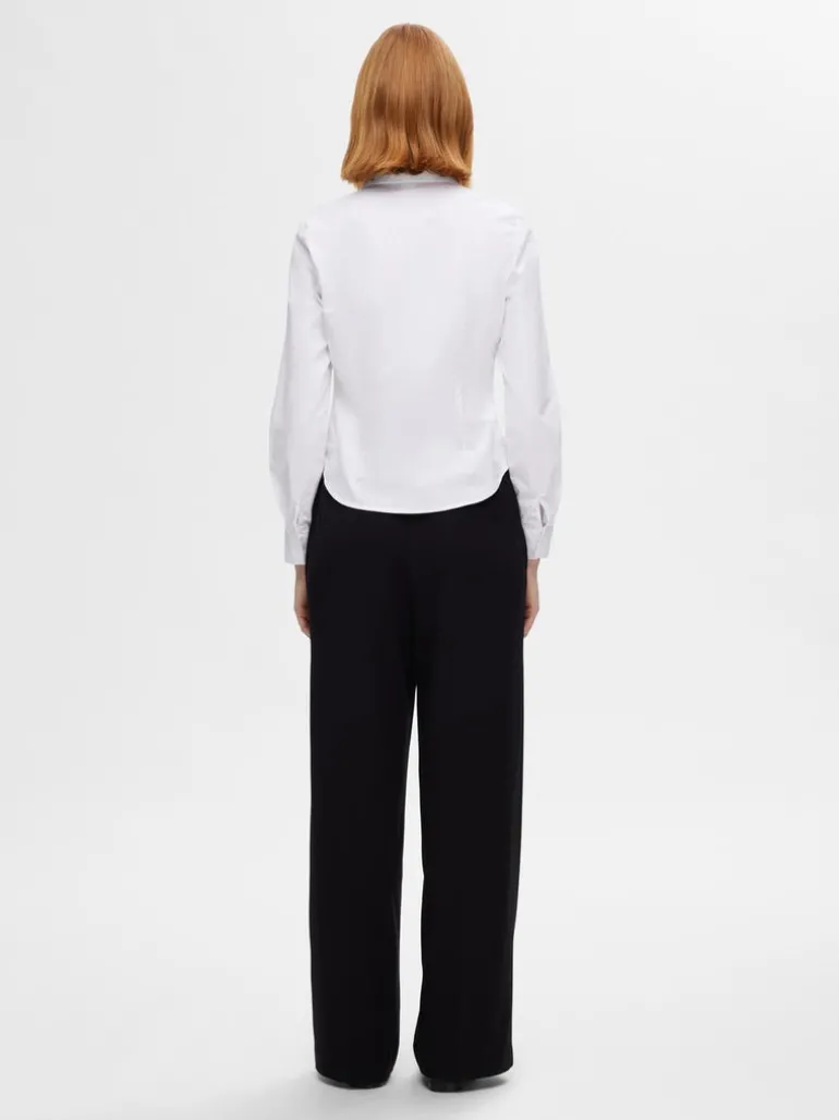 Amira Ls Fitted Shirt Bright White