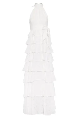 Angel Maxi Dress Halterneck White