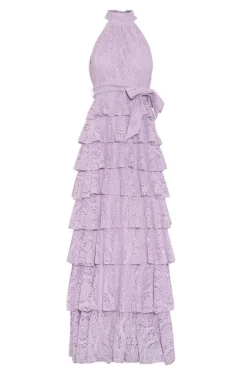 Angel Maxi Dress Halterneck Lavender Lace