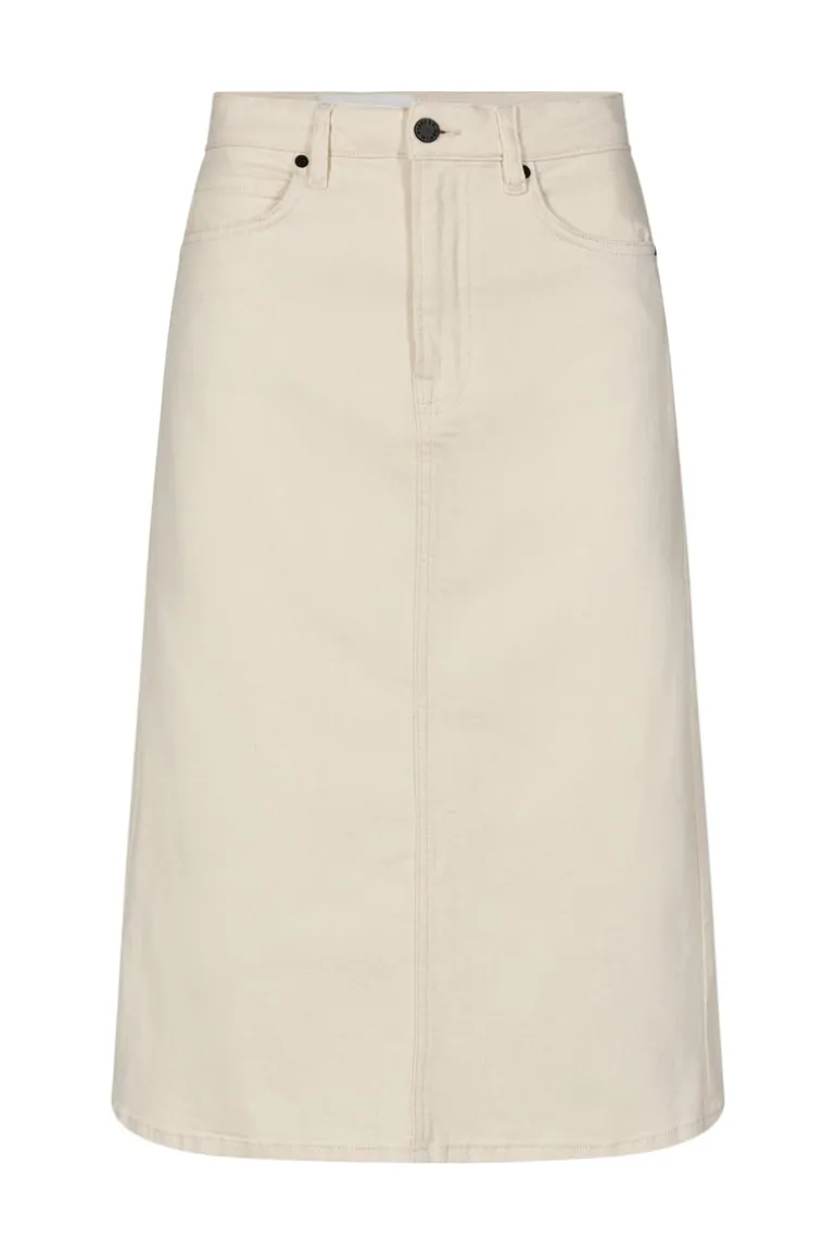 Anika Midi Skirt Wash Crude Ecru