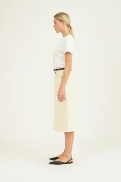 Anika Midi Skirt Wash Crude Ecru