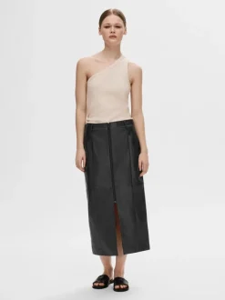 Anna One Shoulder Top Oatmeal Melange