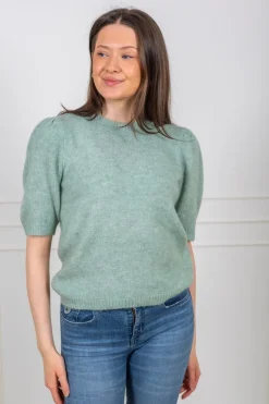 Anne Ss Knit Pullover Iceberg Green