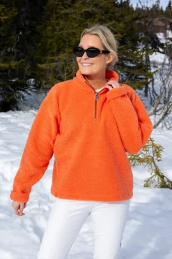 Annie Zip Sweater Orange