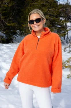 Annie Zip Sweater Orange