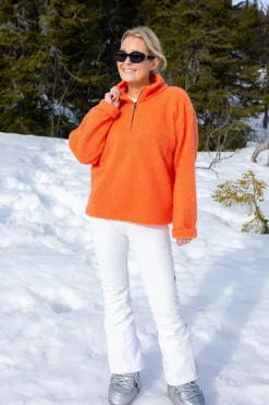 Annie Zip Sweater Orange