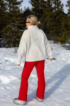 Annie Zip Sweater White