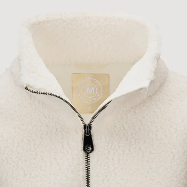 Annie Zip Sweater White