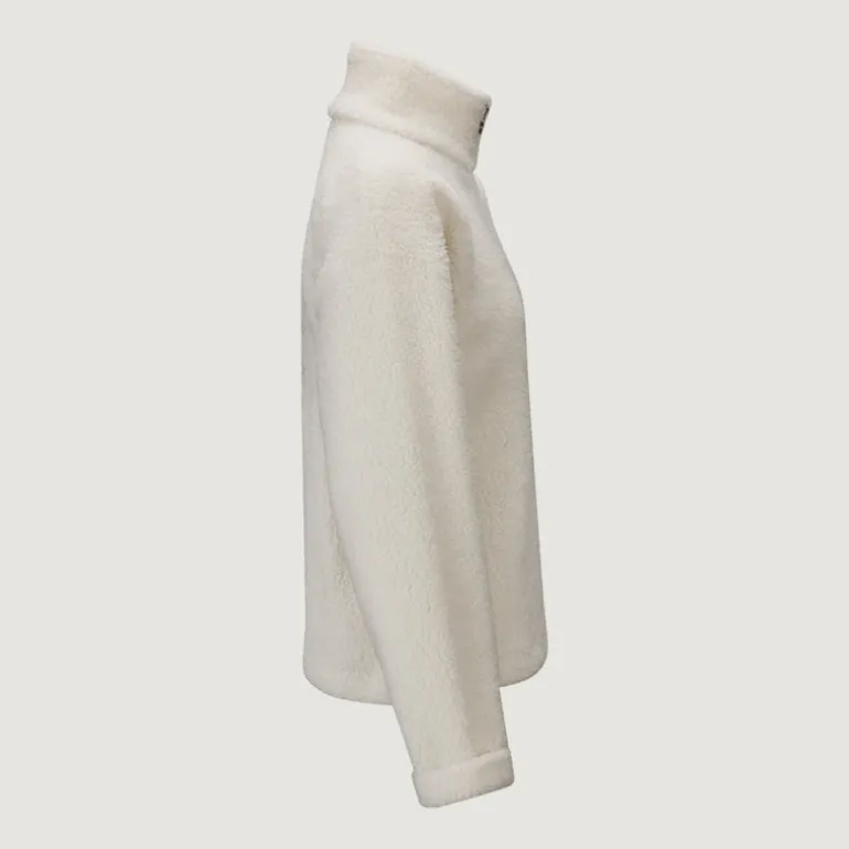 Annie Zip Sweater White