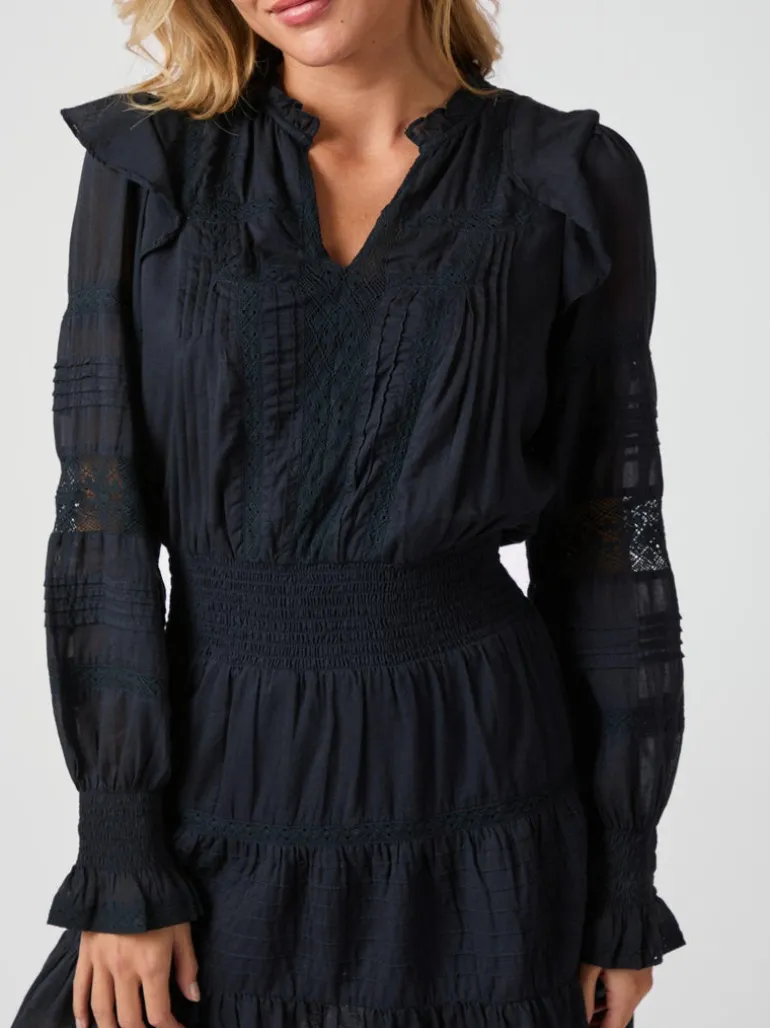 Aran S Voile Dress Navy