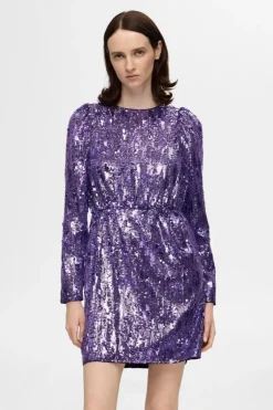 Ari-Colyn Ls Short Sequins Dress Liberty