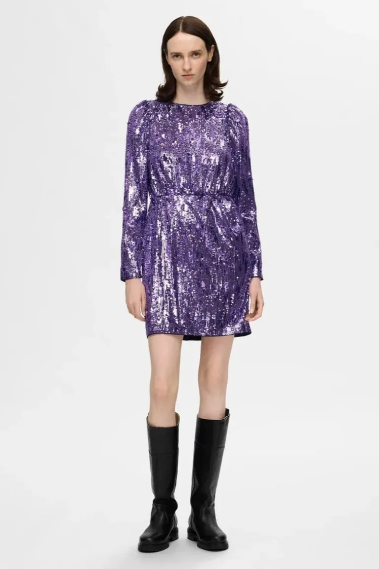 Ari-Colyn Ls Short Sequins Dress Liberty