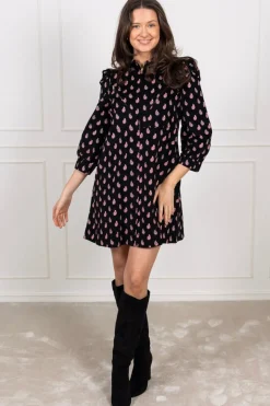 Baby Cord Collared Dress Vintage Paisley