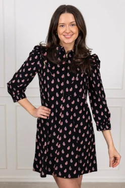 Baby Cord Collared Dress Vintage Paisley