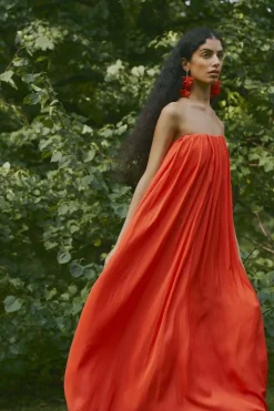 Begonia Bandeau Dress Candy Apple