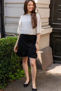 Bekka Linen Skirt Black