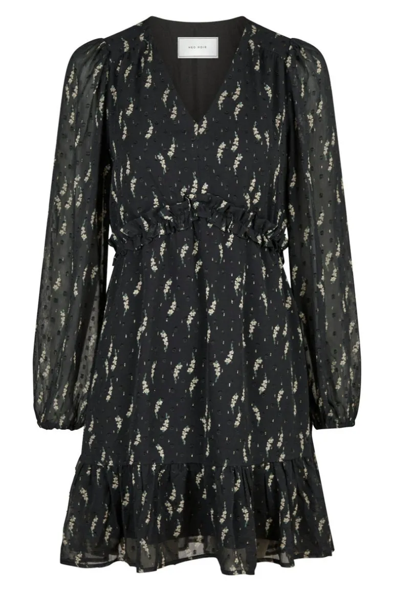 Bethie Flower Branch Dress Black