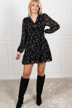 Bethie Flower Branch Dress Black