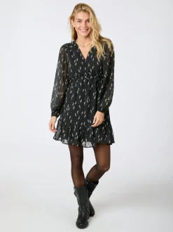 Bethie Flower Branch Dress Black
