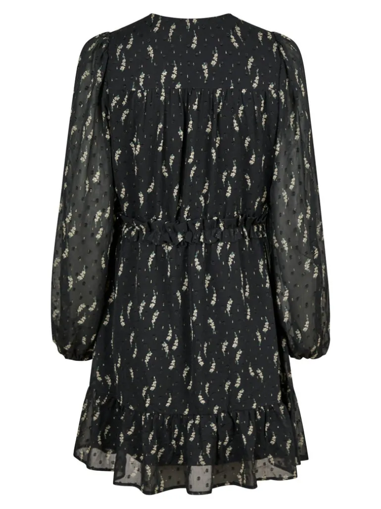 Bethie Flower Branch Dress Black