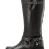 Biaharper Biker Boot Pull Up Leather Dark Brown