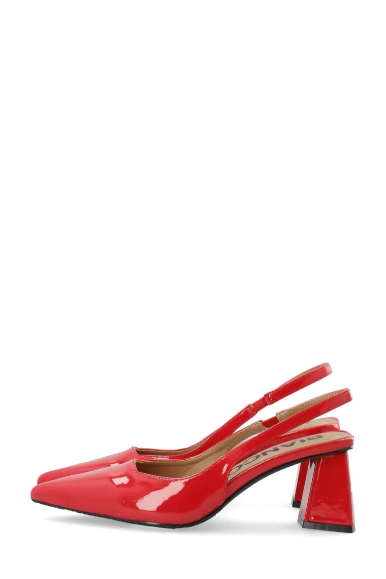 Biamaralyn Slingback Patent Red