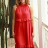 Bianca Long Dress Summer Red