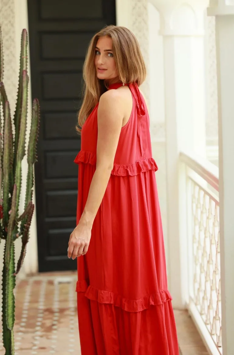 Bianca Long Dress Summer Red