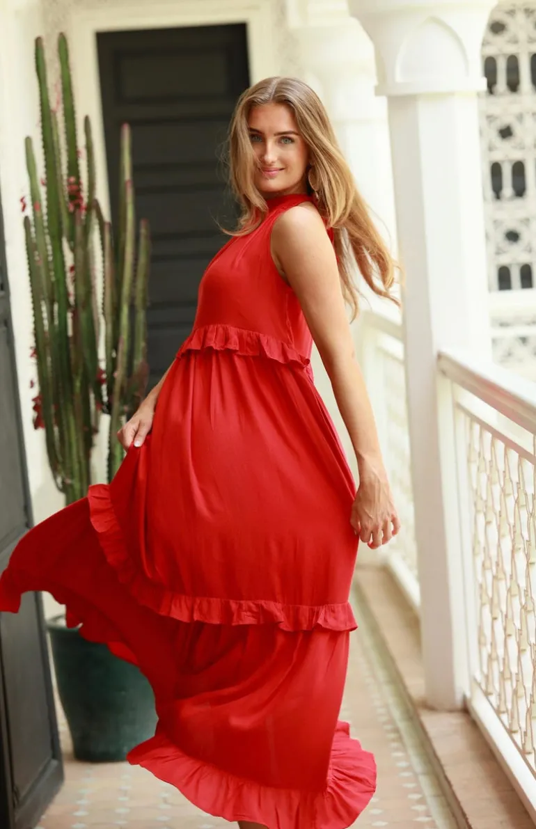 Bianca Long Dress Summer Red