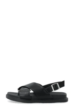 Biaoslo Cross Sandal Faux Leather Black