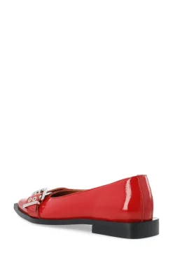 Biavictoria Buckle Ballet Flat Red Nappalak
