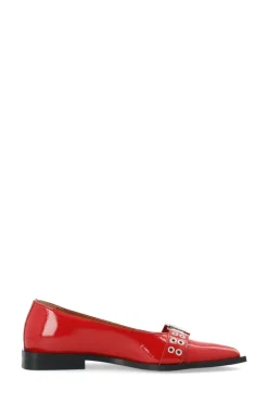 Biavictoria Buckle Ballet Flat Red Nappalak