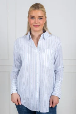 Bibi Crepe Shirt Light Blue