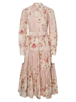 Billa Ls Long Dress Chintz Rose Billa Aop