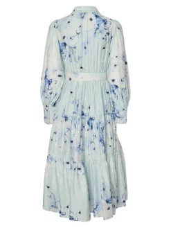 Billa Ls Long Dress Halogen Blue Billa Aop