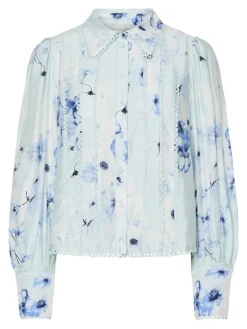 Billa Ls Shirt Halogen Blue Billa Aop