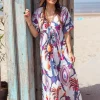 Blue Bird Long Dress Rosa
