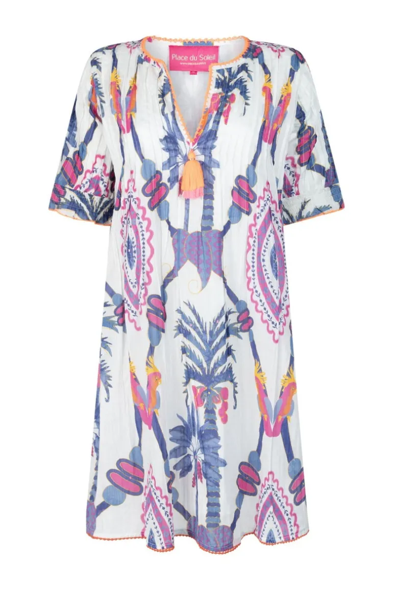 Blue Birds Short Dress